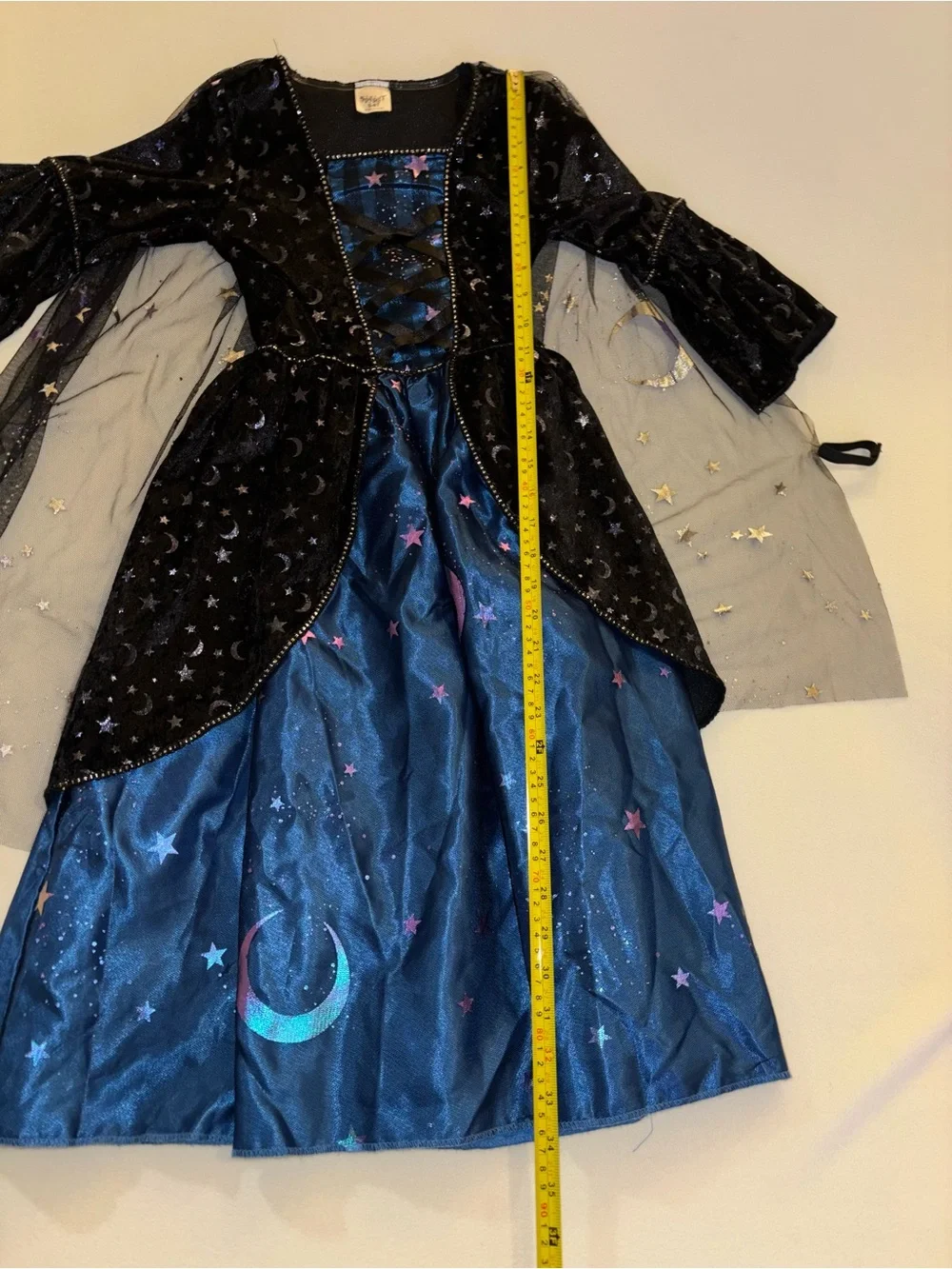 Spirit Celestial Witch Costume Dress Moon Stars Halloween Size 5-6T